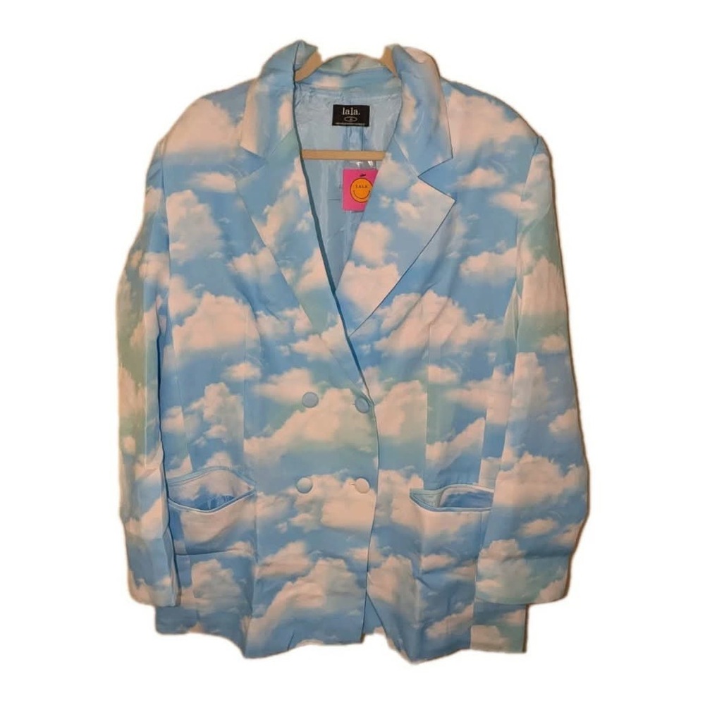 Dressed in Lala Make Me Wanna Lala Boyfriend Blazer in Cloud Nine Size Medium M - Picture 2 of 7